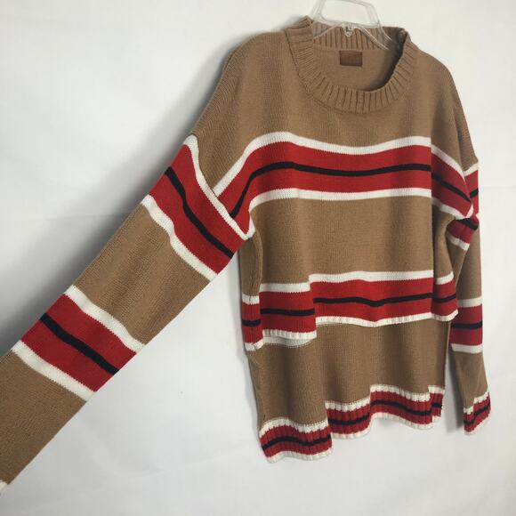 POL Crop Striped Pullover Knit Sweater S - Picture 5 of 11